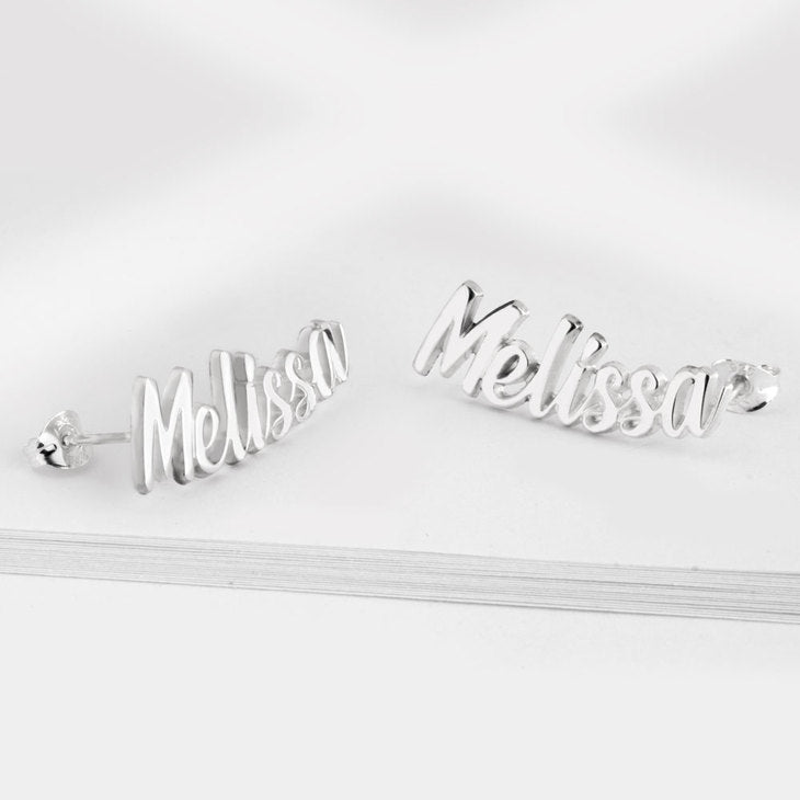 Melia Curved Stud Earrings